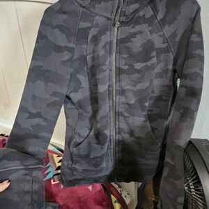 lululemon athletica Black & Charcoal Camo Zip Hoodie